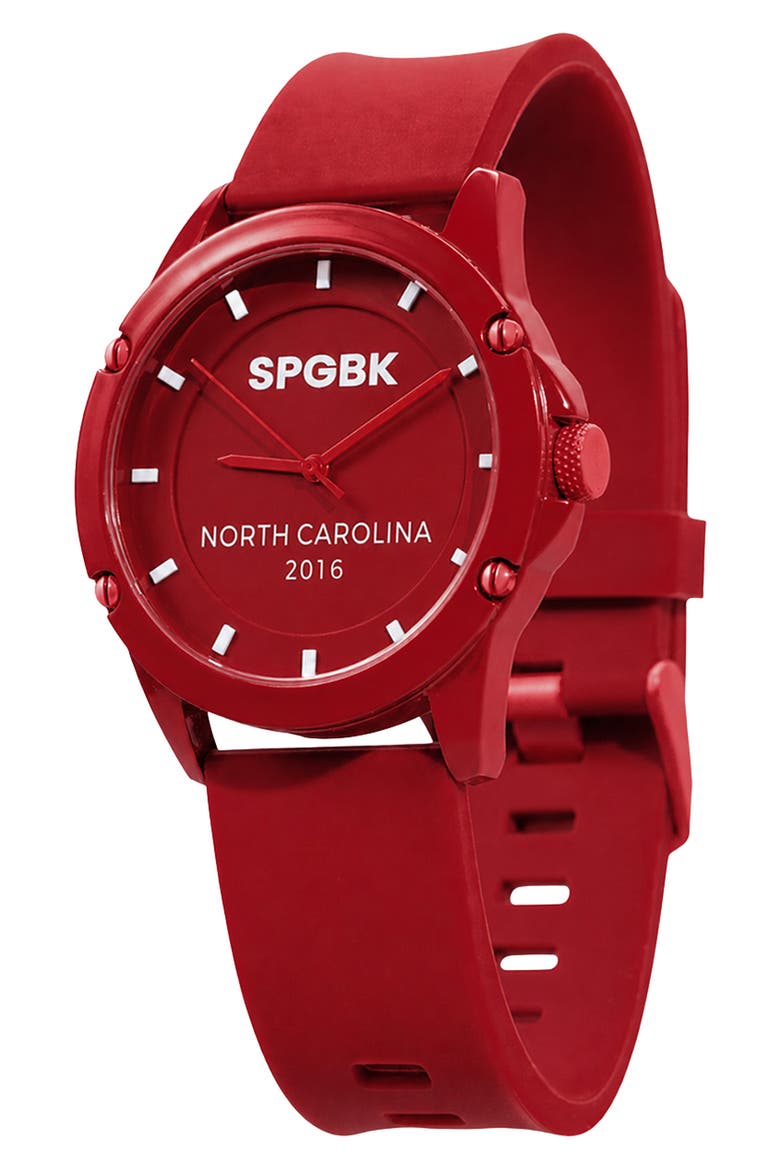 Cherry Silicone Strap Watch, 44mm case, Main, color, CRIMSON