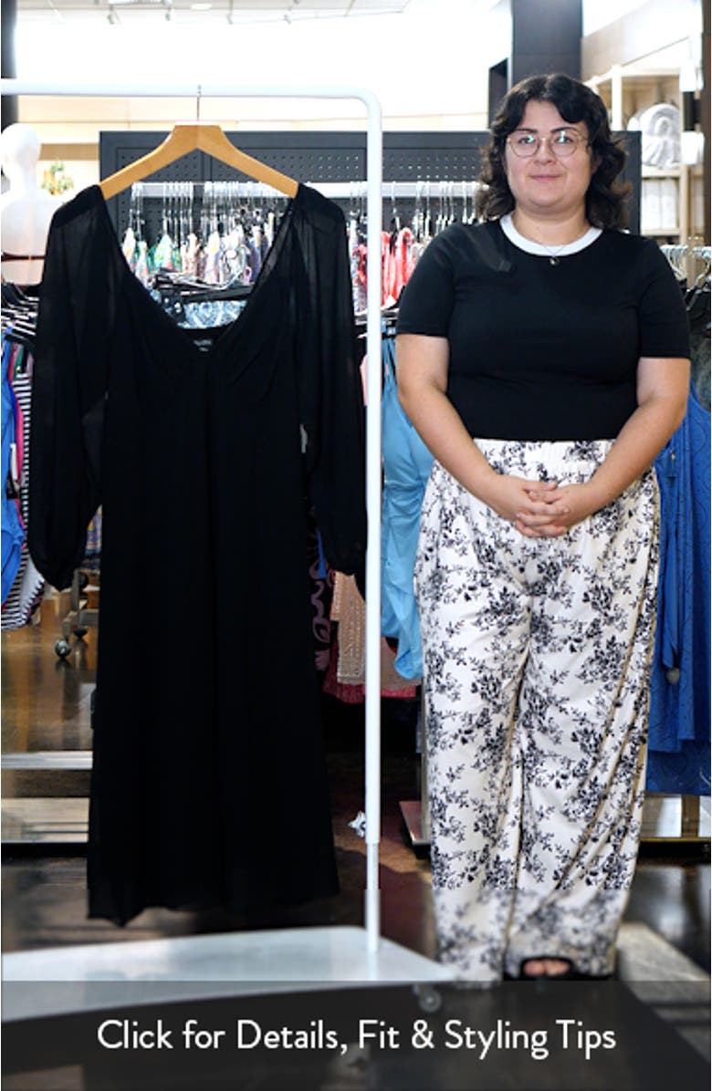 Flirty Long Sleeve Cocktail Midi Dress, sales video thumbnail