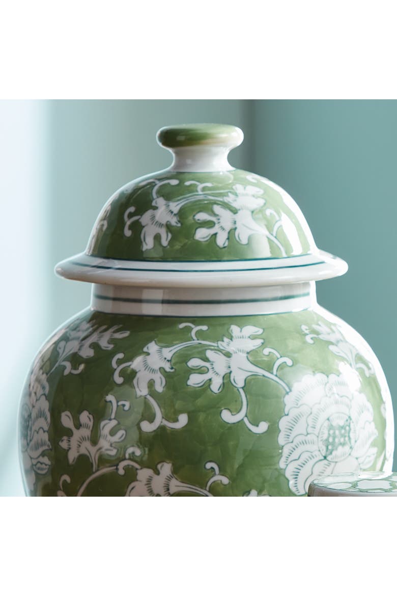 Imperial Lotus Lidded Ginger Jar, Alternate, color, Green
