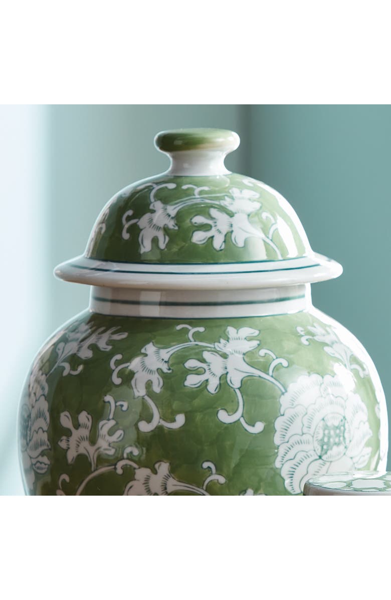 Napa Home & Garden Imperial Lotus Lidded Ginger Jar, Alternate, color, Green