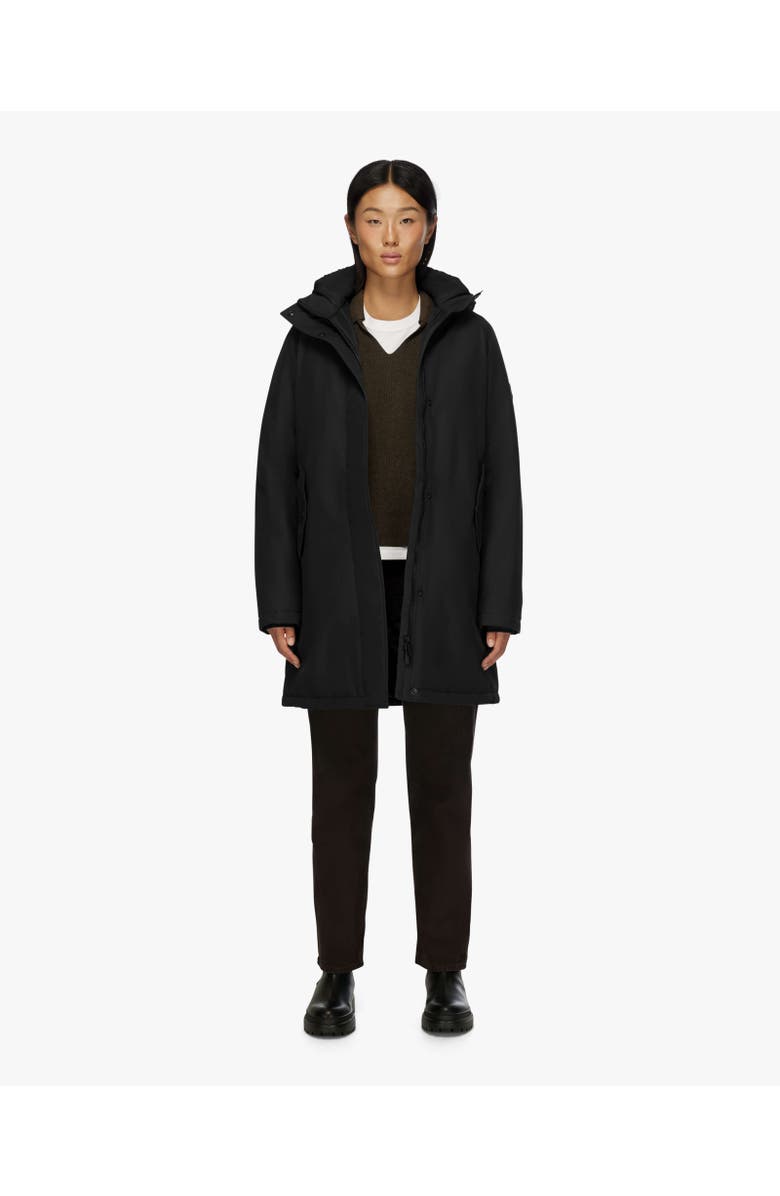 Quartz Co. HEIDI | Hooded Down Winter Jacket, Alternate, color, Black