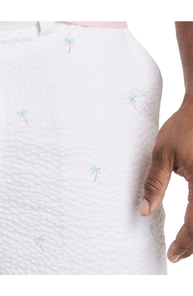 Oak Hill by DXL Tropical Seersucker Shorts, Alternate, color, Pink Palms