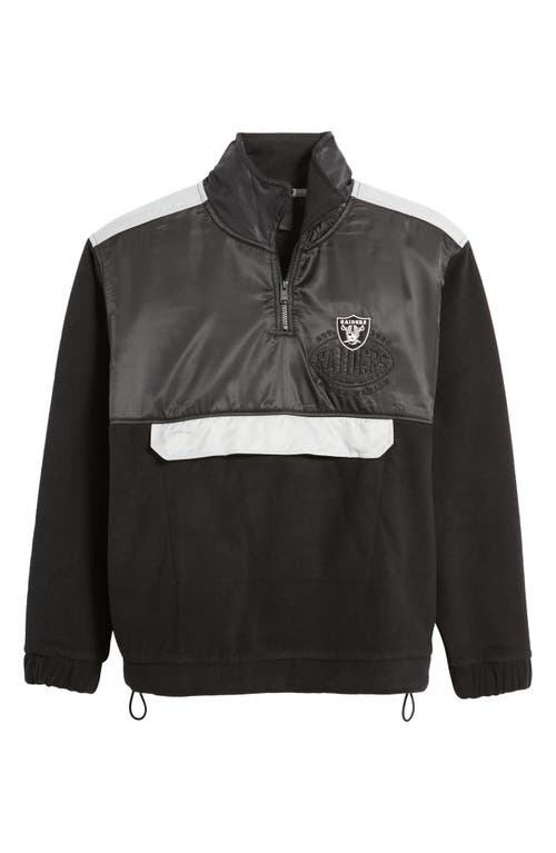 HUGO BOSS BOSS X NFL FUMBLE MIXED MEDIA QUARTER ZIP PULLOVER