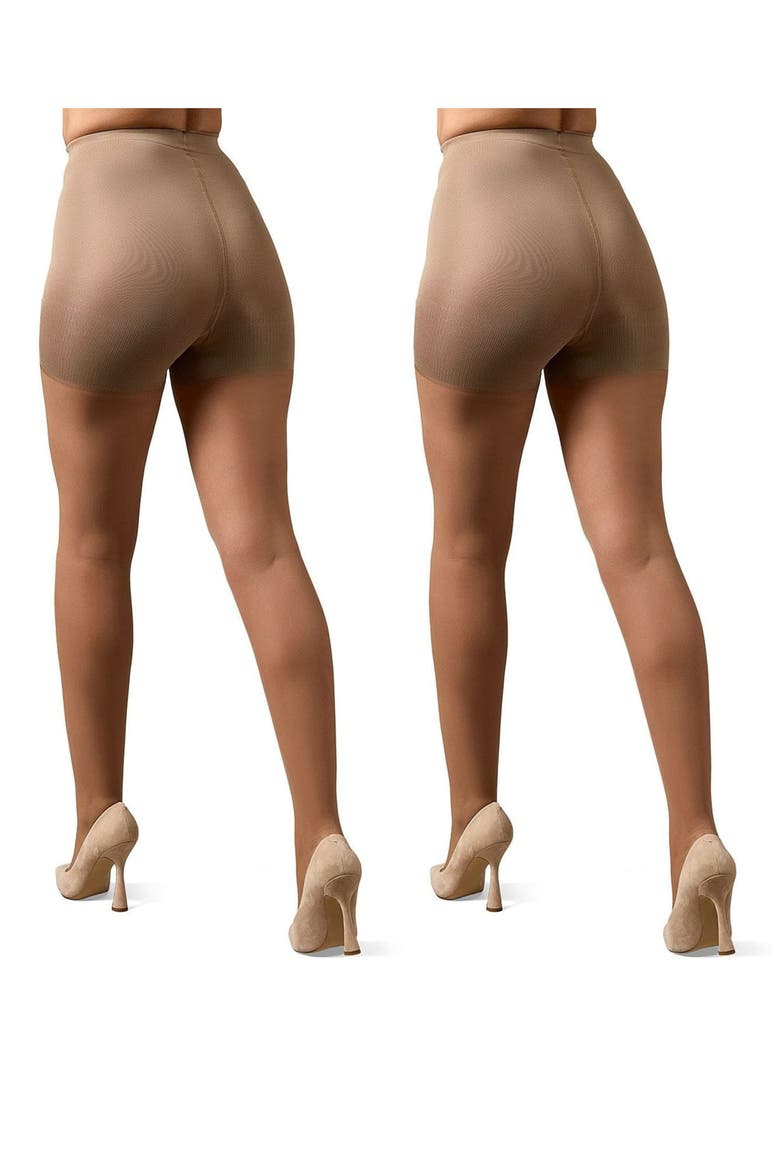 2-Pack Body Smoother Shaper Tights, Alternate, color, HONEY