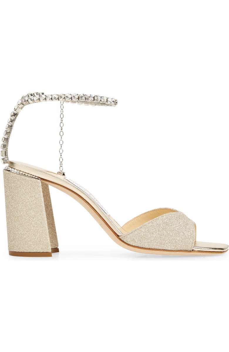Jimmy Choo Saeda Crystal Ankle Strap Sandal, Alternate, color,