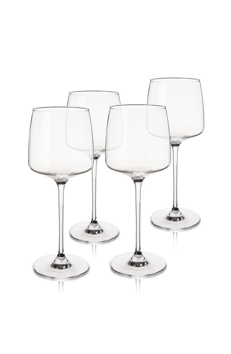 Viski Reserve Julien Crystal Chardonnay Glasses Set of 4, Main, color, Clear