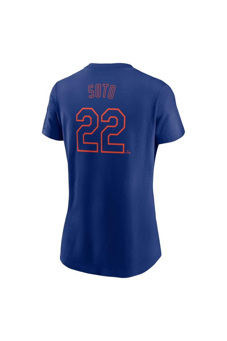 Women's Nike Juan Soto Royal New York Mets Fuse Name & Number T-Shirt, Alternate, color, Royal