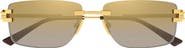 Bottega Veneta BV1511S 58mm Gradient Rectangular Sunglasses