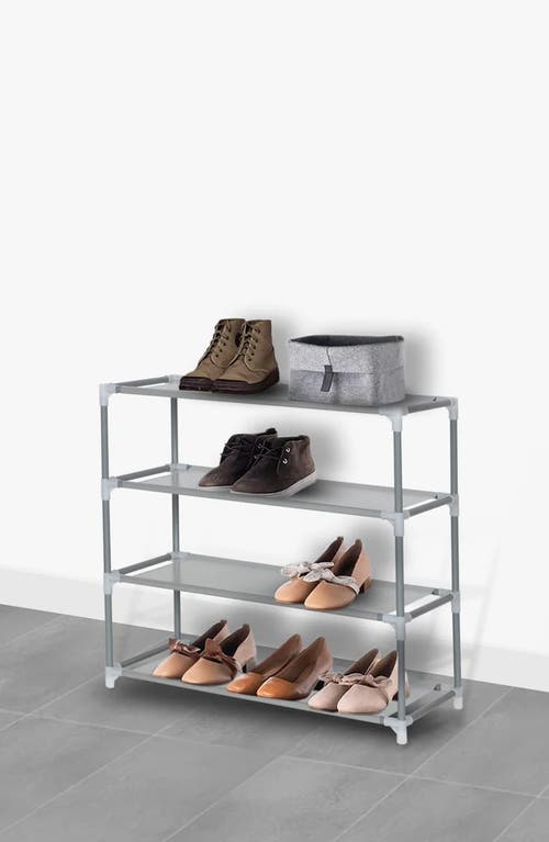 J&v Textiles J And V Textiles 4-tier Shoe Rack In Gray