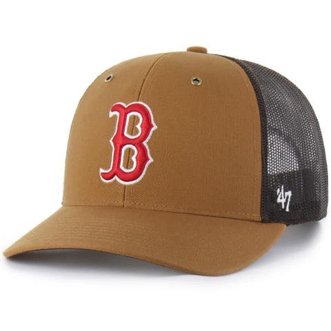 Men's Carhartt x '47  Brown Boston Red Sox Trucker Adjustable Hat