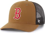 CARHARTT X 47 Men's Carhartt x '47  Brown Boston Red Sox Trucker Adjustable Hat