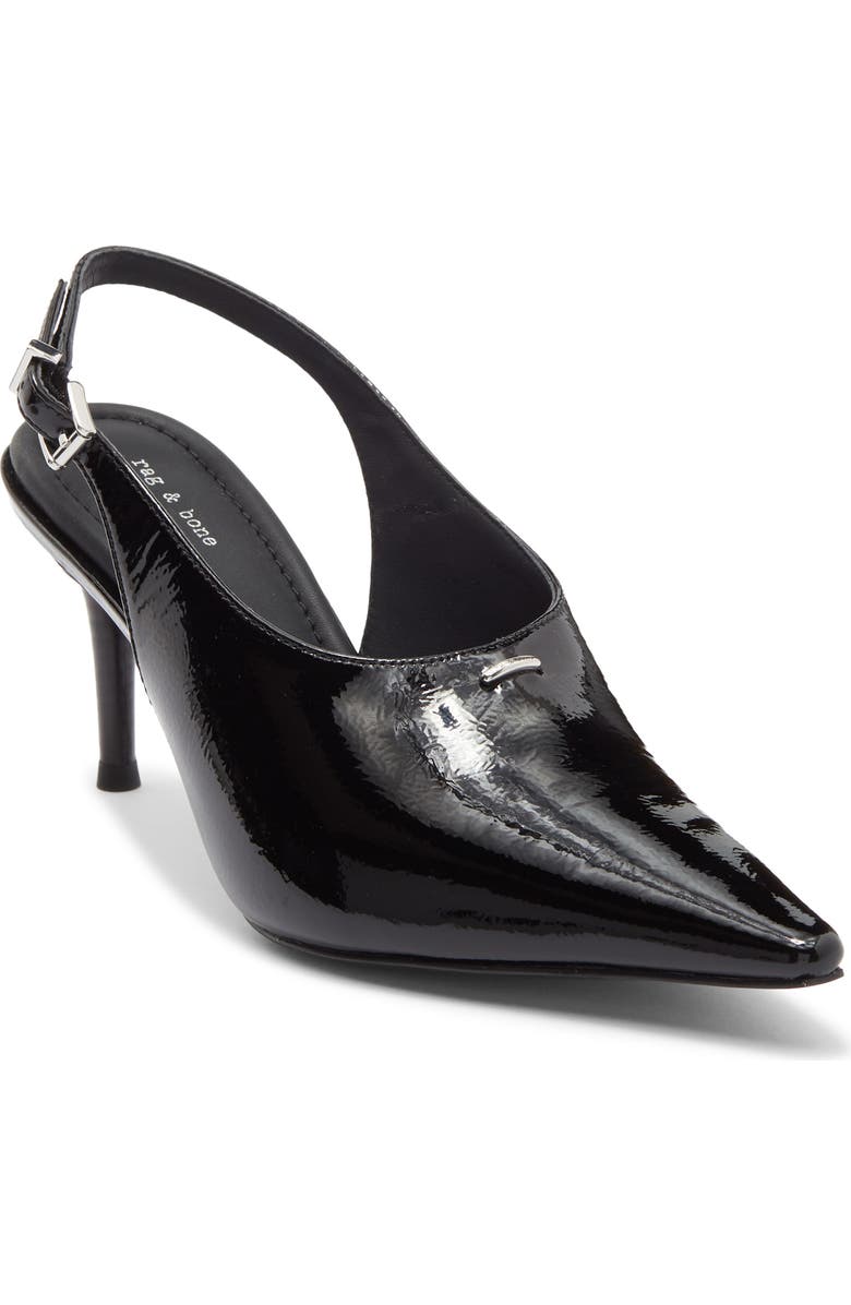 rag & bone Mercer Pointed Toe Slingback Pump, Main, color, Black