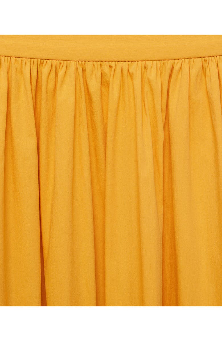 MANGO Sunny Cotton Blend Skirt, Alternate, color, Mustard