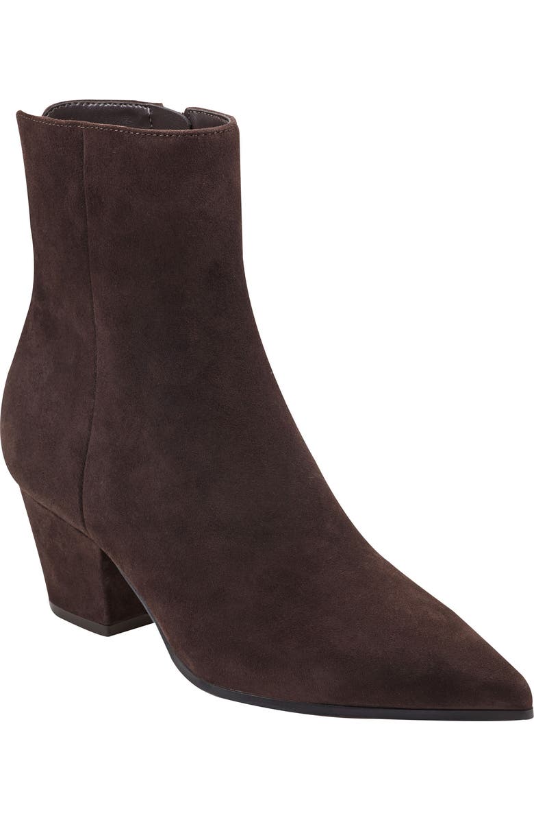 Marc Fisher LTD Mavey Pointed Toe Bootie, Main, color, Dark Brown