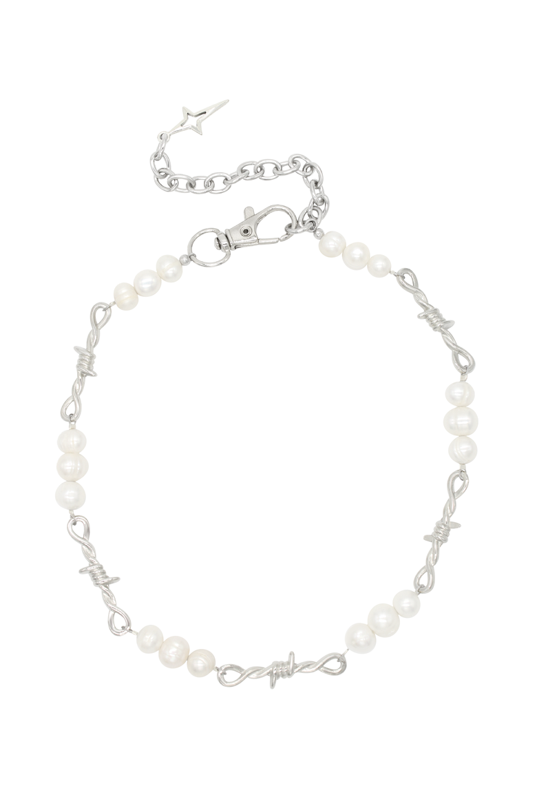 Freshwater Pearl Wire Choker, Main, color, White