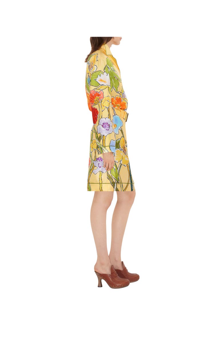 Burberry Highgrove Cascading Flowers Silk Skirt, Alternate, color, Buttermilk