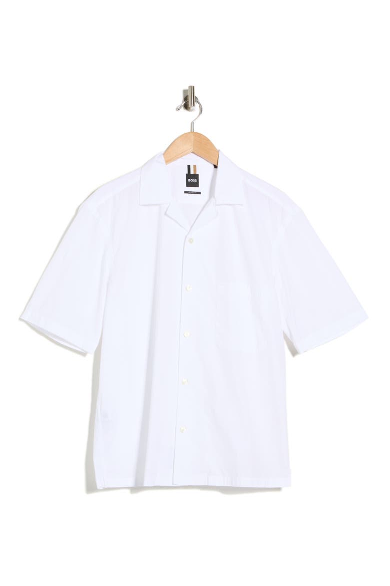 Lars Short Sleeve Button-Up Shirt, Alternate, color, WHITE