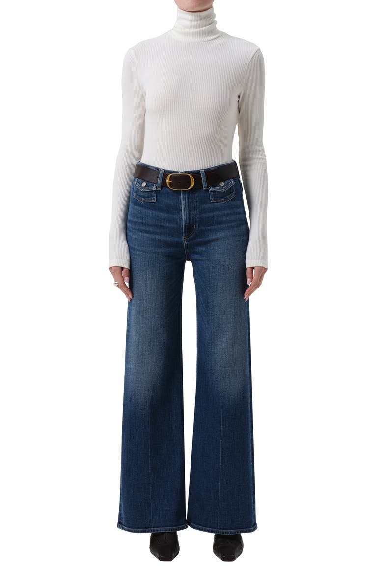 Issy High Waist Wide Leg Jeans, Alternate, color, SARAI MD DK IN