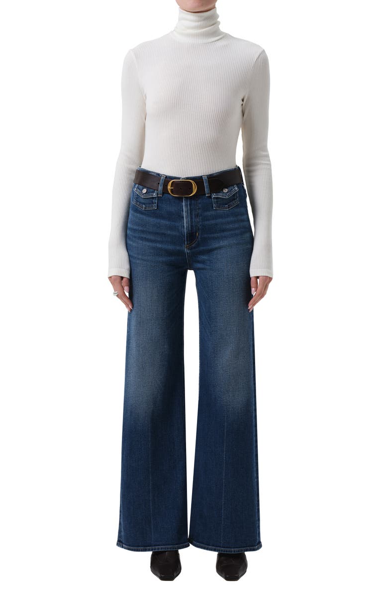 Citizens of Humanity Issy High Waist Wide Leg Jeans, Alternate, color, Sarai Md Dk In