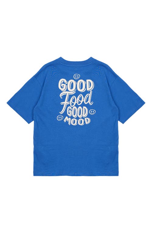 The New Kids' Norwood Oversize Good Mood Organic Cotton Graphic T-shirt In Daphne