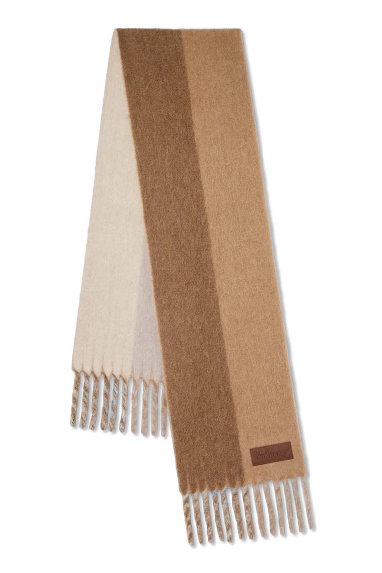 Colour Block Textured Scarf, Main, color, Camel-Eggshell