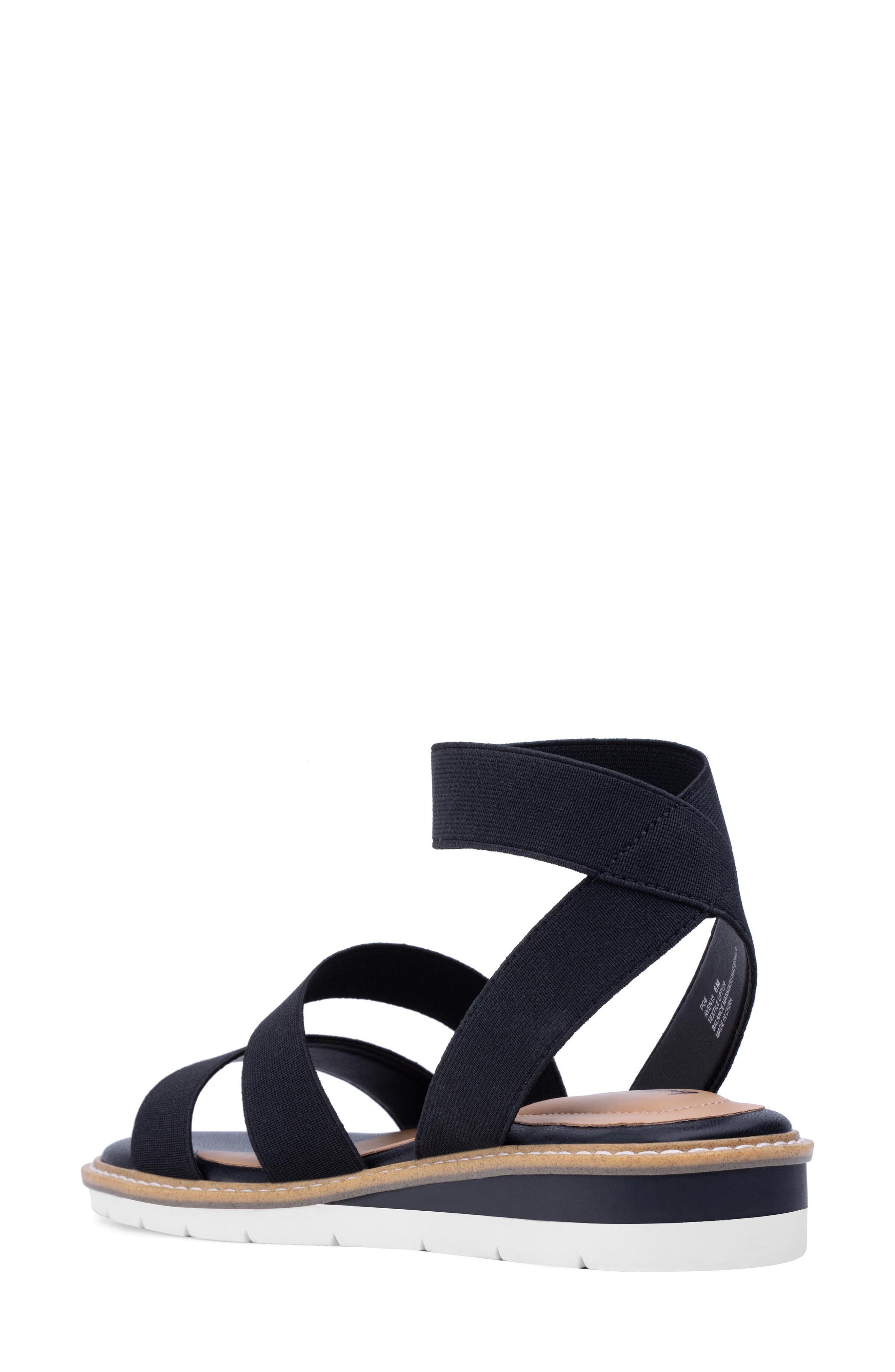Me Too Aven Ankle Strap Sandal, Alternate, color, Black