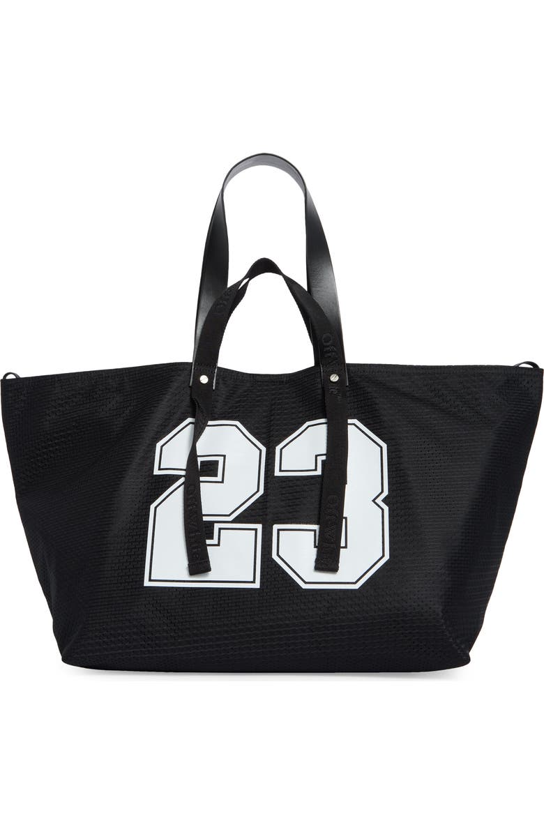 Off-White Day Off Mesh Basketball Tote Bag, Alternate, color,