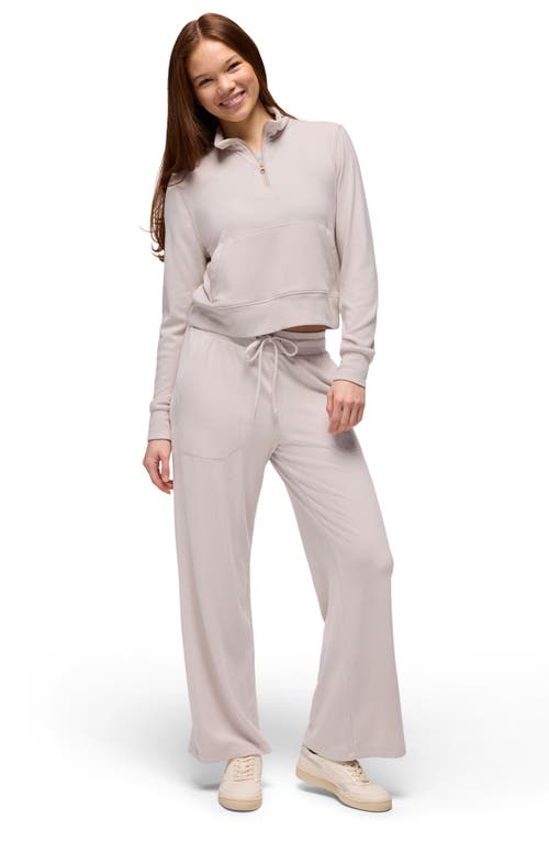 Prana Willow West Crop Half-zip Sweatshirt In Gray