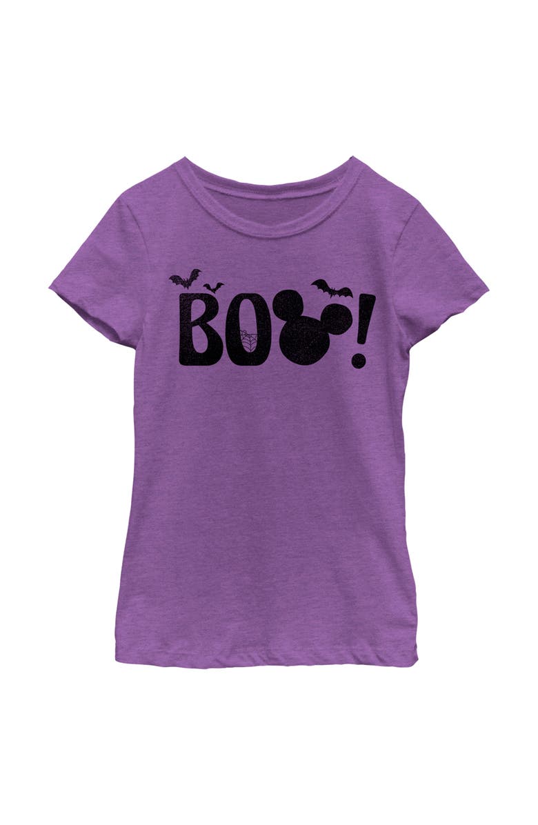 Mickey & Friends Girl's Mickey & Friends Halloween BOO  Graphic T-Shirt, Main, color, Purple Berry