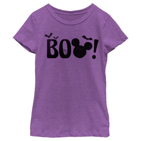Girl's Mickey & Friends Halloween BOO  Graphic T-Shirt