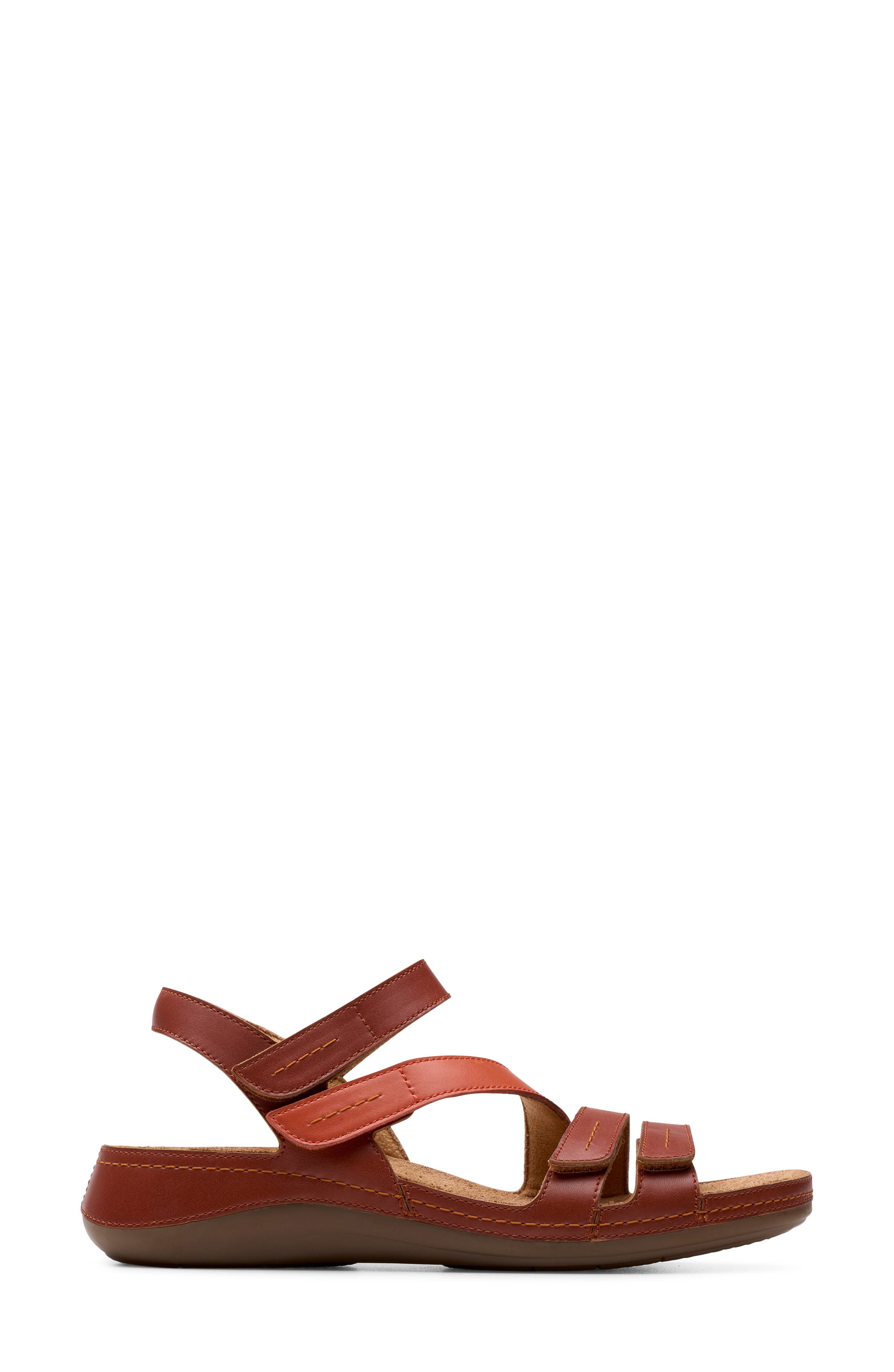 Cecily Strappy Sandal, Alternate, color, BURNT ORANGE COMBO