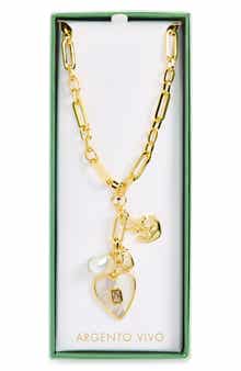 Mother of Pearl Chunky Charm Necklace