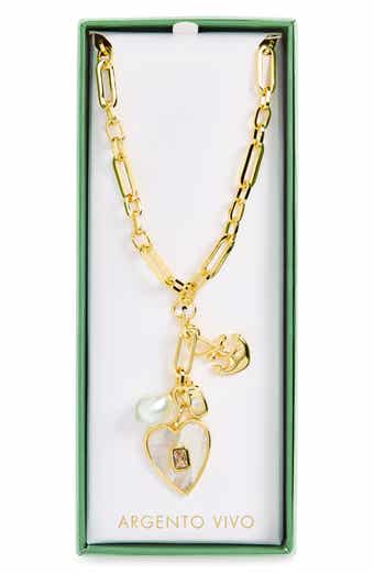 Mother of Pearl Chunky Charm Necklace