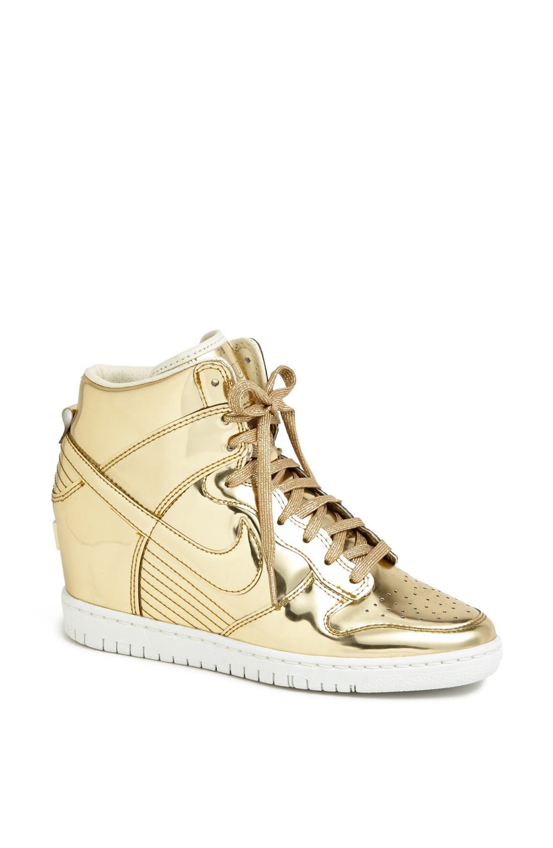 'Dunk Sky Hi' Hidden Wedge Sneaker, Main, color, METALLIC GOLD/ WHITE