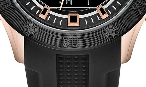 Kenneth Cole Reaction Analog-digital Silicone Strap Watch, 43mm