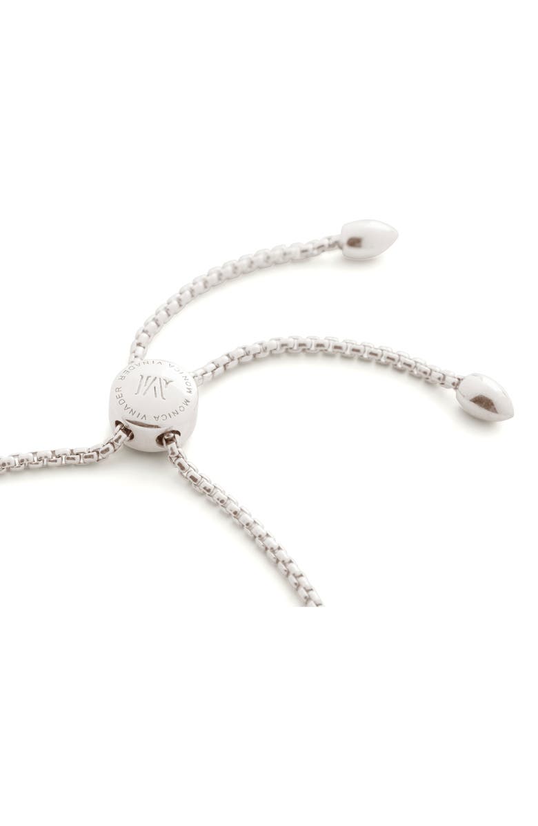 Monica Vinader Stellar Pavé Diamond Mini Bar Bracelet, Alternate, color, Silver