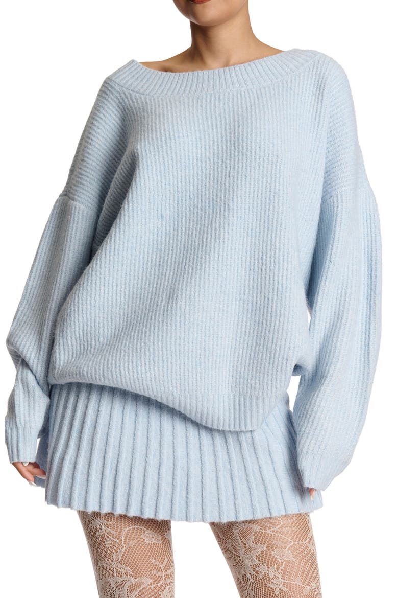 Oversize Sweater, Main, color, CHAMBRAY