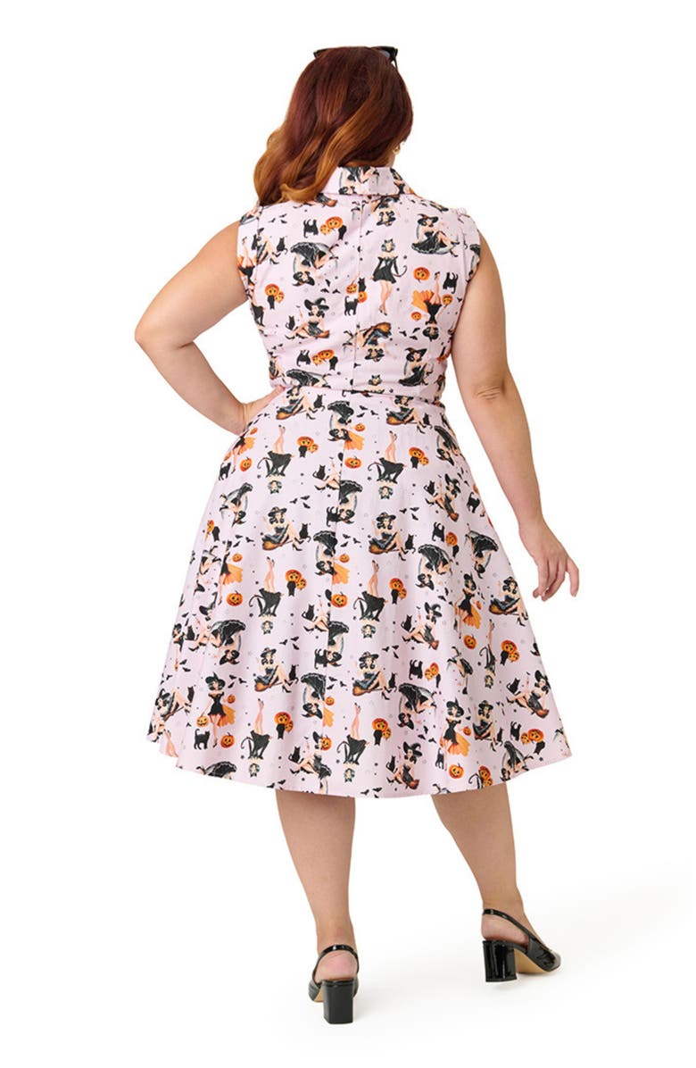 Unique Vintage Plus Size 1950s Shirt Dress, Alternate, color, Pink