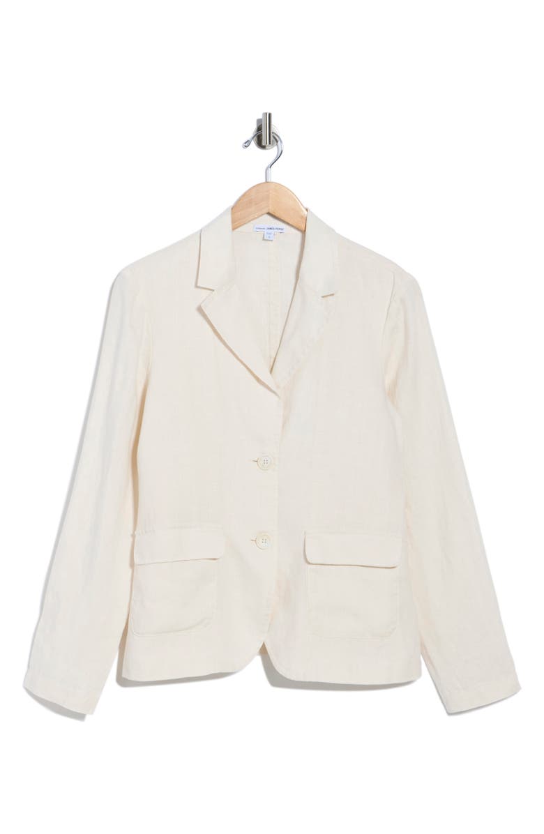 James Perse Linen Blazer, Main, color, Alabaster