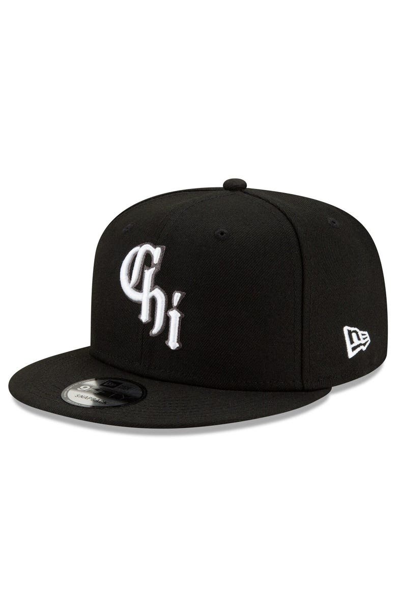 New Era Men's New Era Black Chicago White Sox 2021 City Connect 9FIFTY Snapback Adjustable Hat, Main, color,