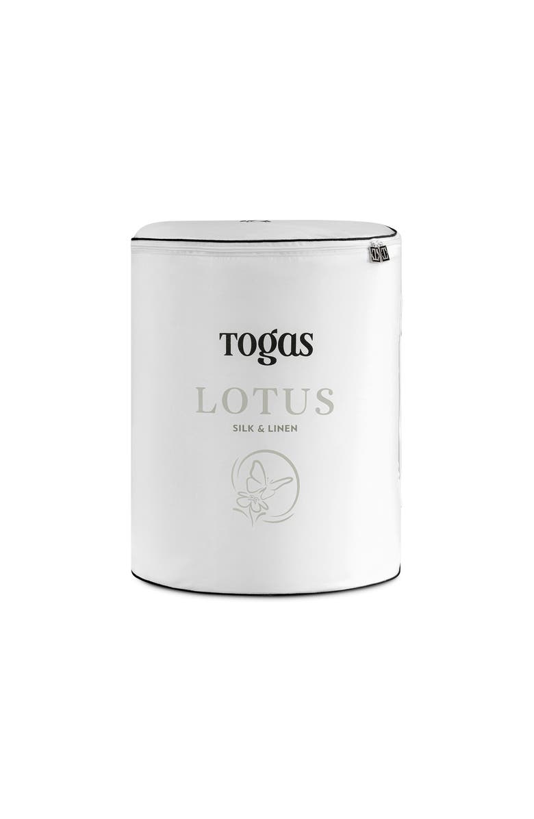 Togas Lotus linen silk comforter, Alternate, color, White