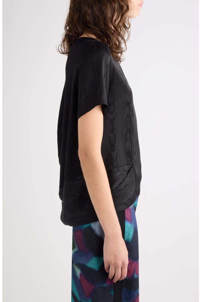 Caressa Moir Top, Alternate, color, BLACK