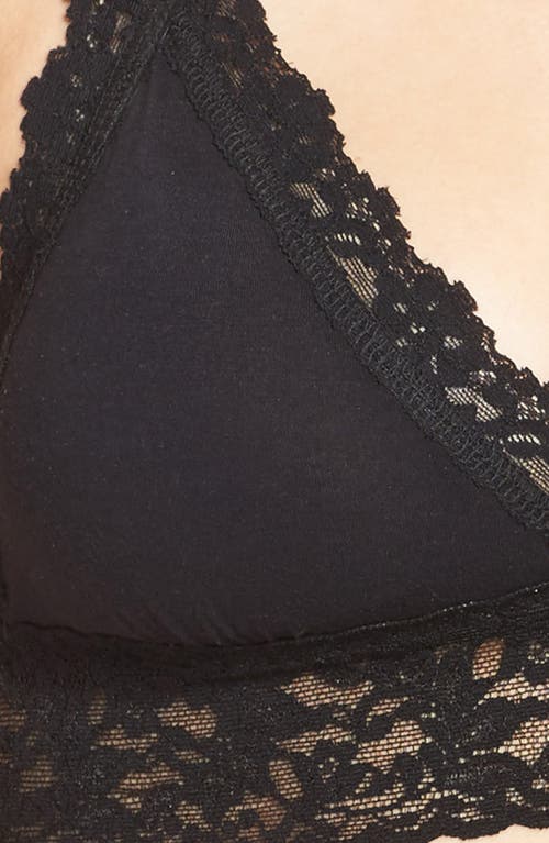 Hanky Panky Stretch Cotton Bralette In Black