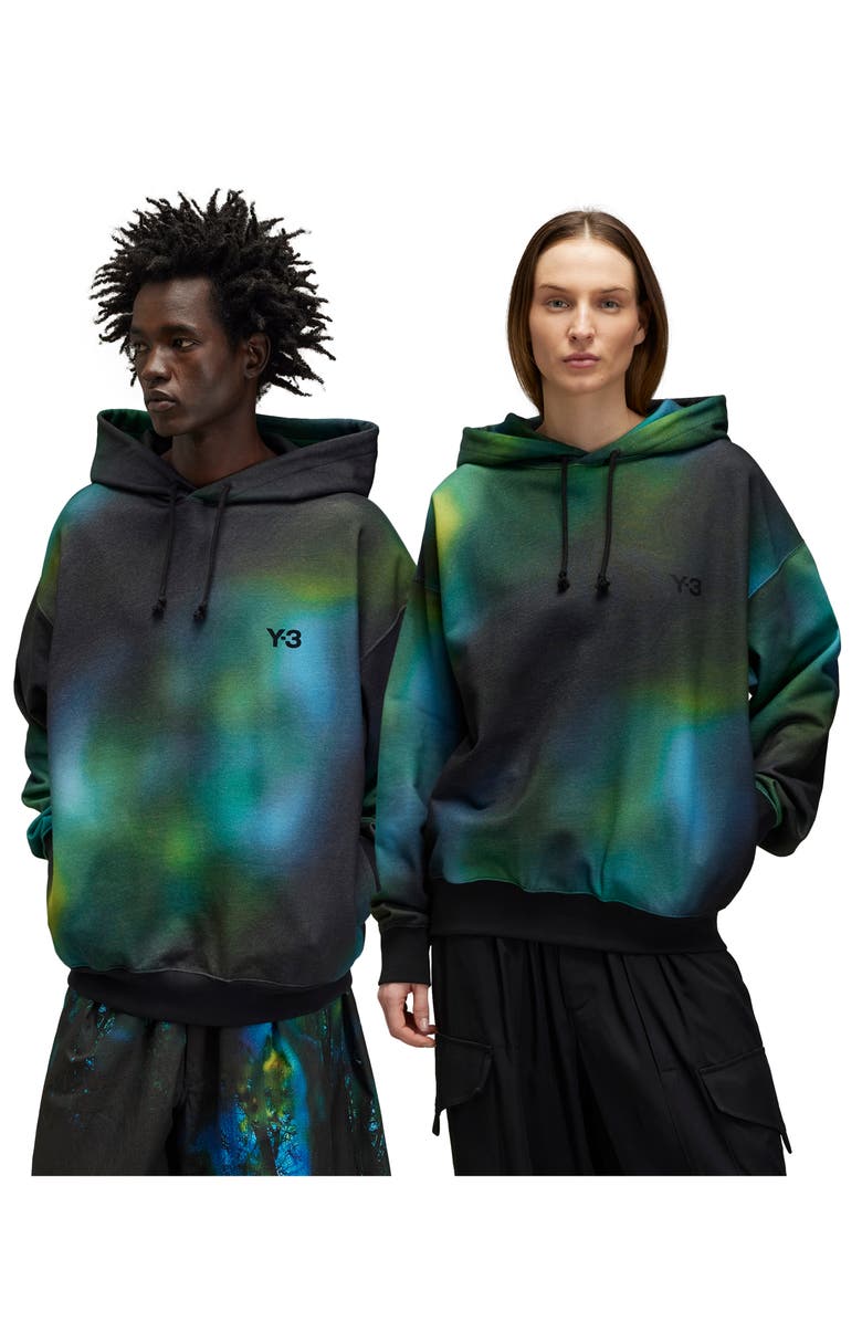Y-3 Allover Print French Terry Hoodie, Alternate, color, 