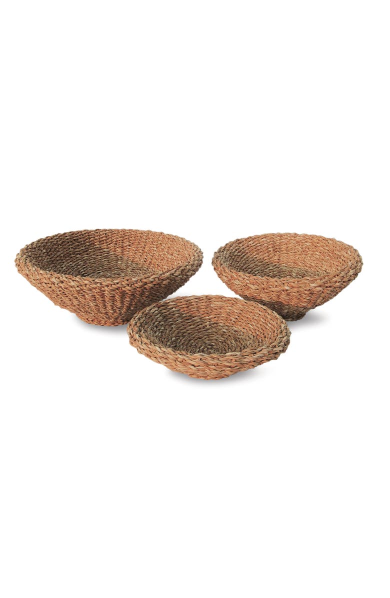 Napa Home & Garden Seagrass Shallow Tapered Baskets Set of 3, Main, color,