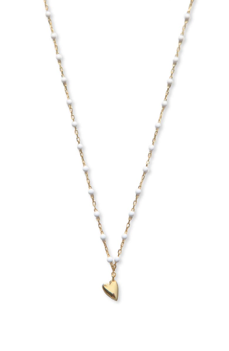 Argento Vivo Sterling Silver Heart Pendant Necklace, Main, color, Gold