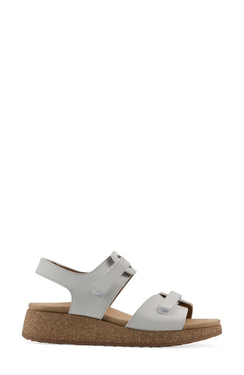 Cliffs By White Mountain Gelato Wedge Sandal In White Leather