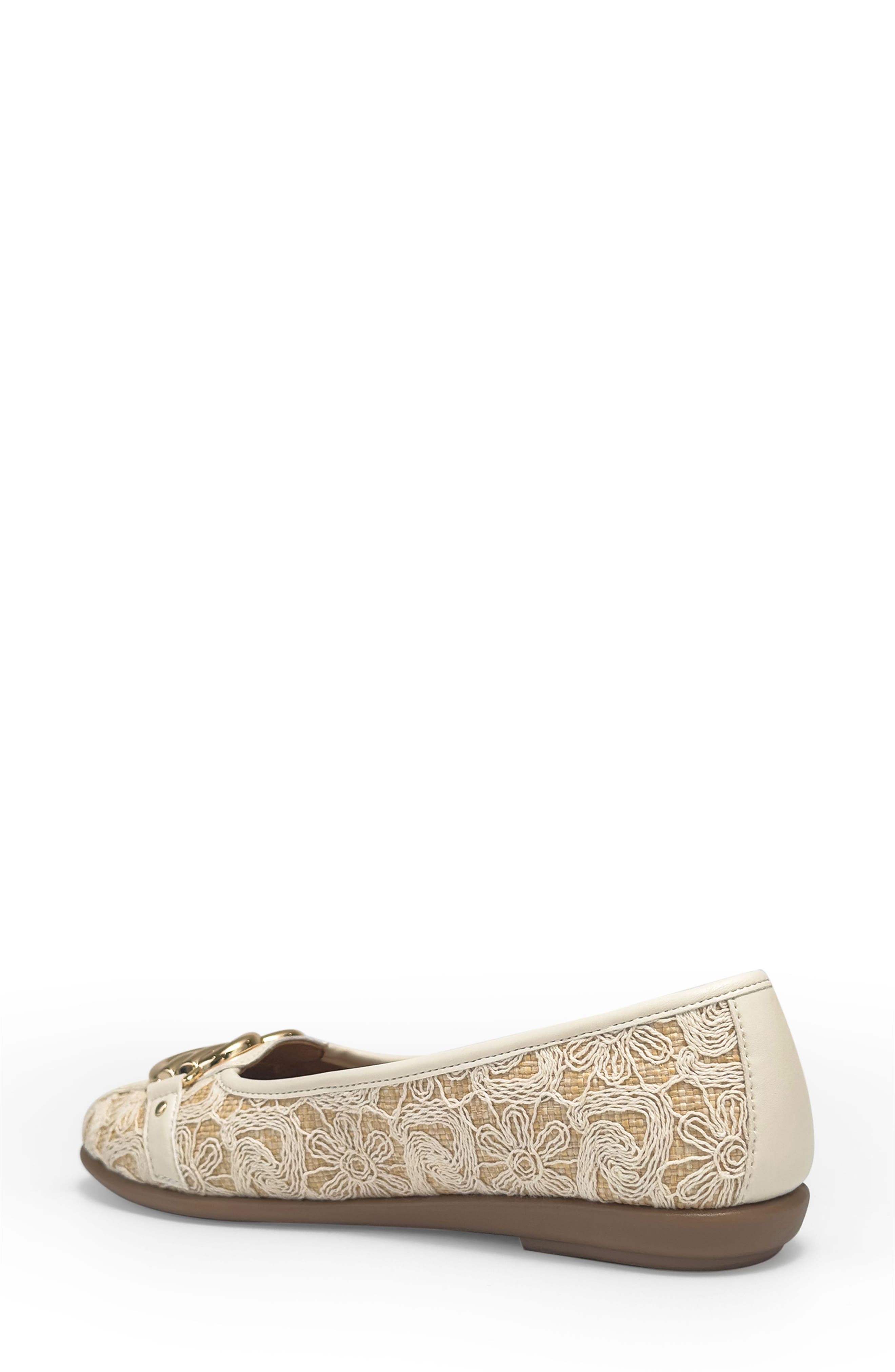 Aerosoles Big Bet Ballet Flat - Wide Width Available, Alternate, color, Natural/ Eggnog