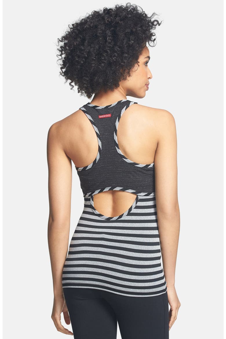 Stripe Racerback Tank, Alternate, color, GREY