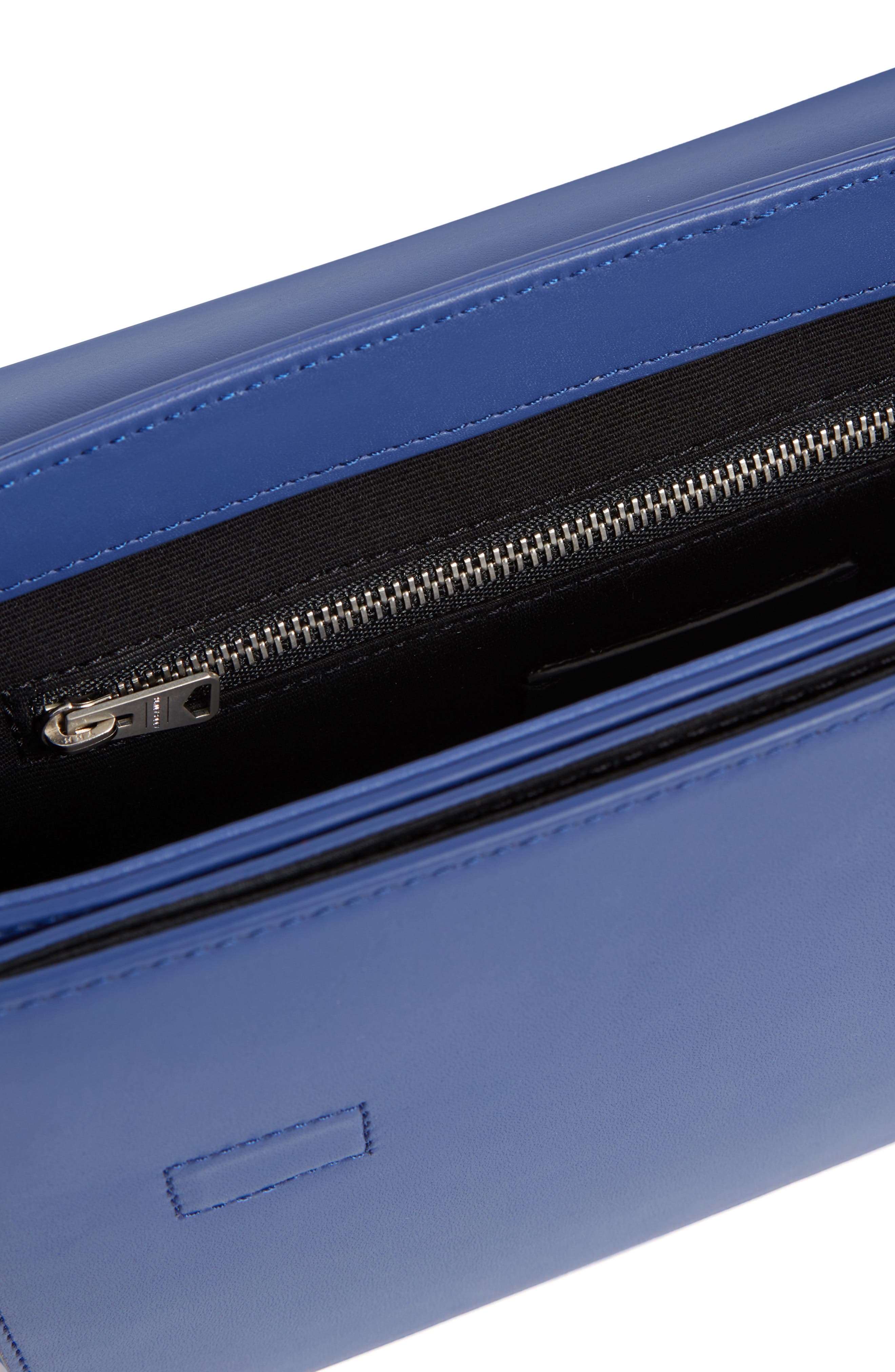 Captain Leather Crossbody Bag, Alternate, color, BLUE